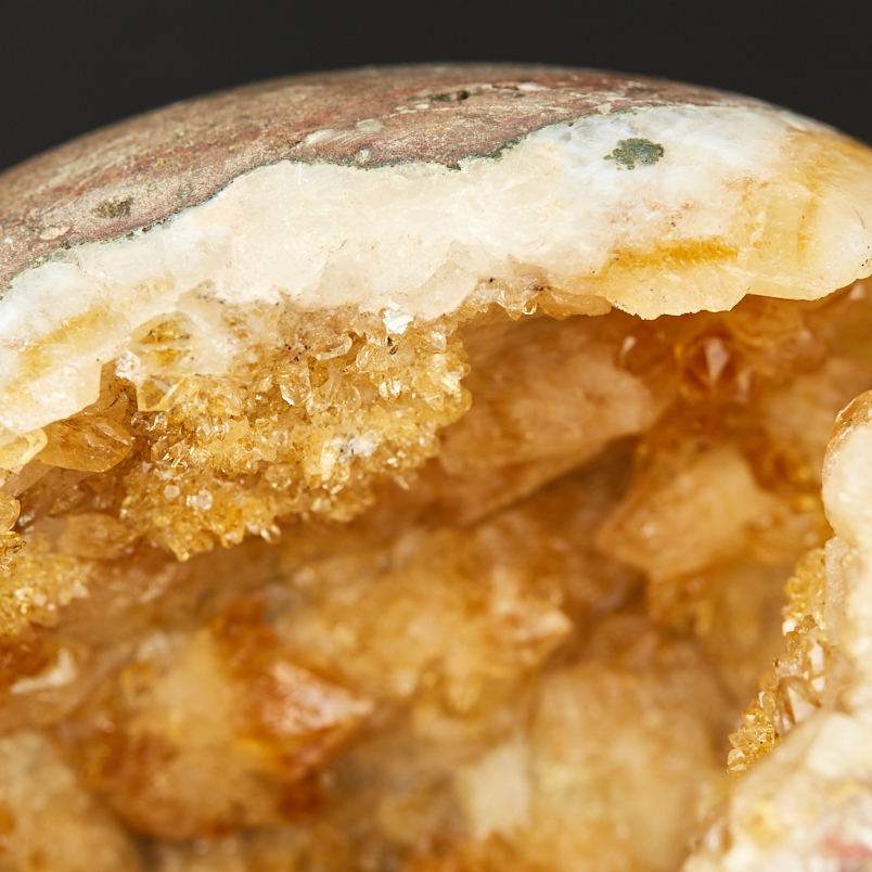 Друза цитрин Бразилия 12-16&nbsp;см (на подставке)