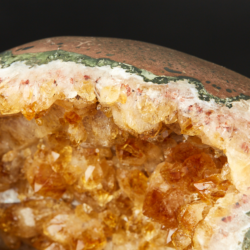 Друза цитрин Бразилия 16-20&nbsp;см (на подставке)