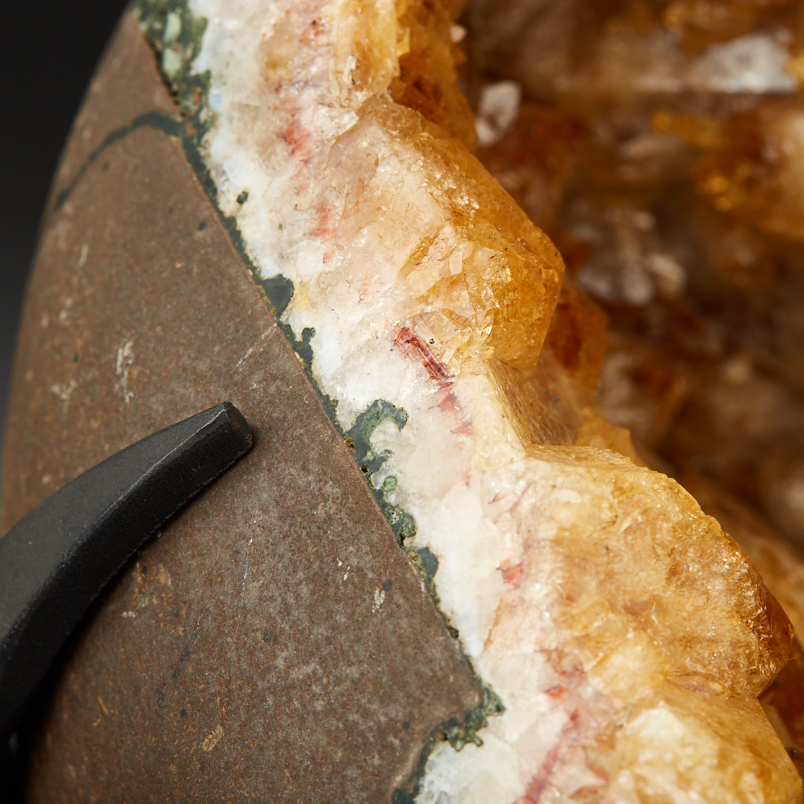 Друза цитрин Бразилия 16-20&nbsp;см (на подставке)