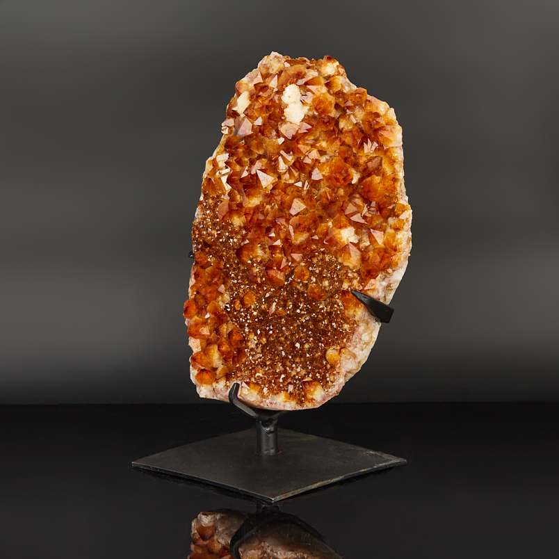 Друза цитрин Бразилия от 20&nbsp;см (на подставке)