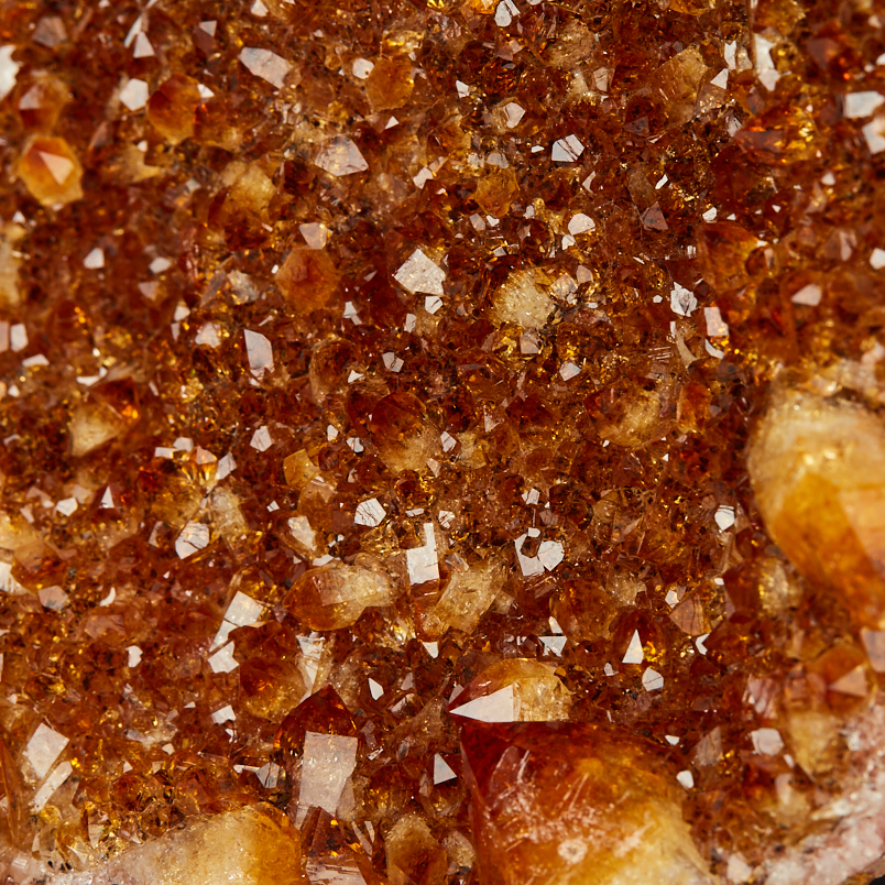 Друза цитрин Бразилия от 20&nbsp;см (на подставке)