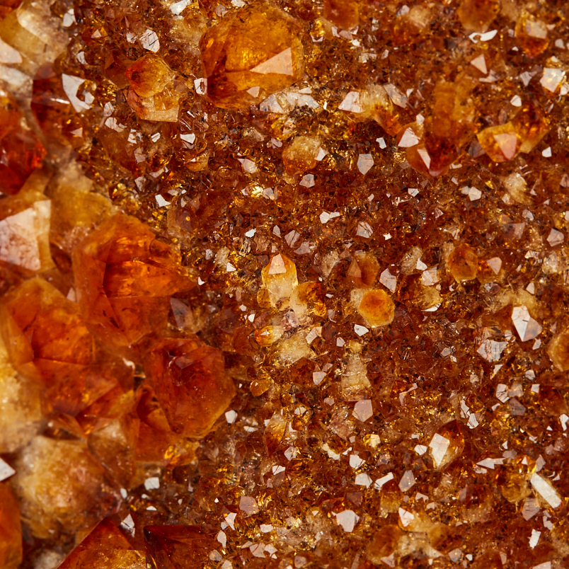 Друза цитрин Бразилия от 20&nbsp;см (на подставке)