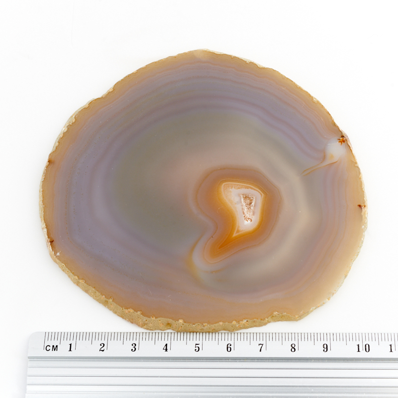 Срез агат серый Бразилия 9-12&nbsp;см (1&nbsp;шт)