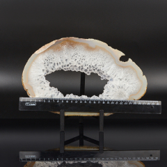 Срез агат серый Бразилия от 20 см (на подставке)