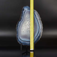 Срез агат серый Бразилия от 20 см (на подставке)