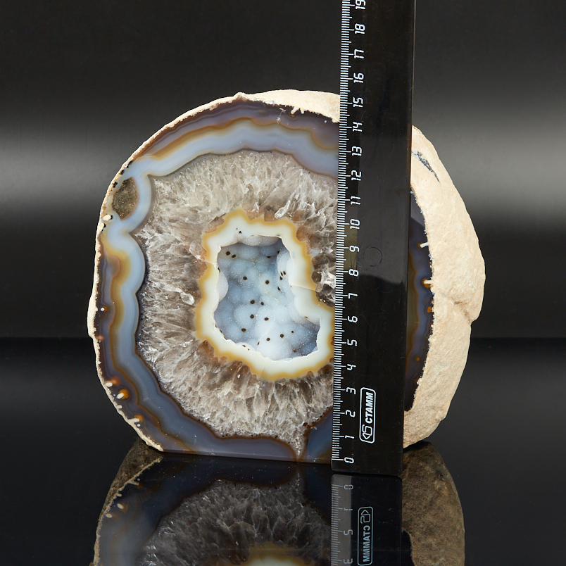 Жеода агат серый Бразилия 16-20 см