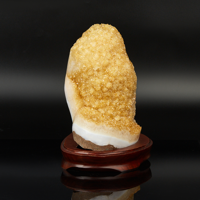 Друза цитрин Бразилия от 20 см (на подставке)