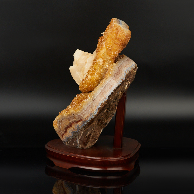 Друза цитрин Бразилия от 20 см (на подставке)