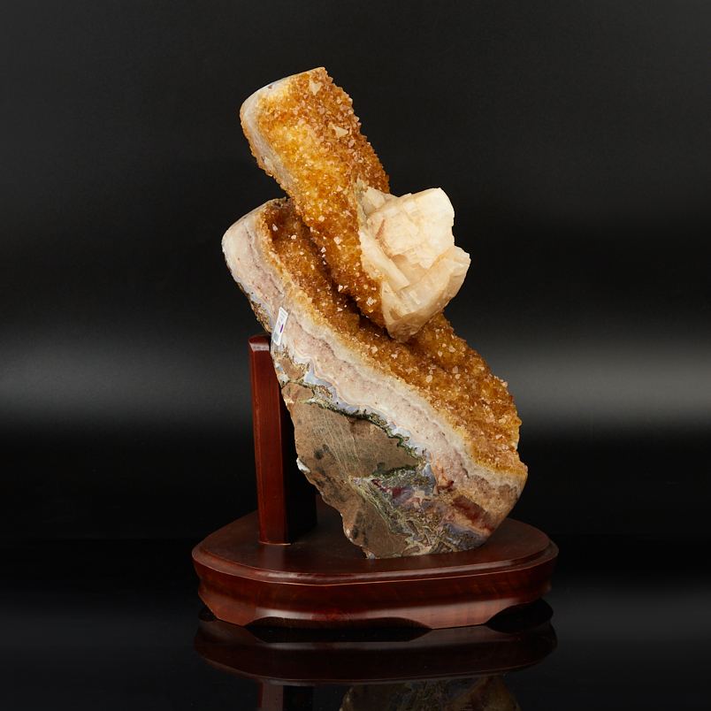 Друза цитрин Бразилия от 20 см (на подставке)