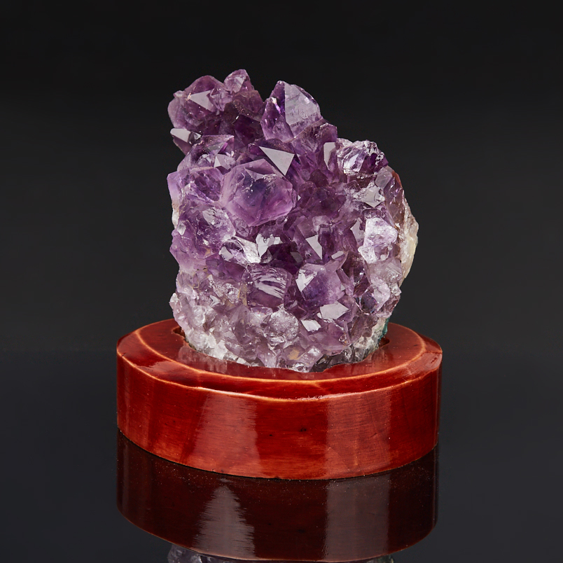 Друза аметист Бразилия 7-9&nbsp;см (1&nbsp;шт) (на подставке)