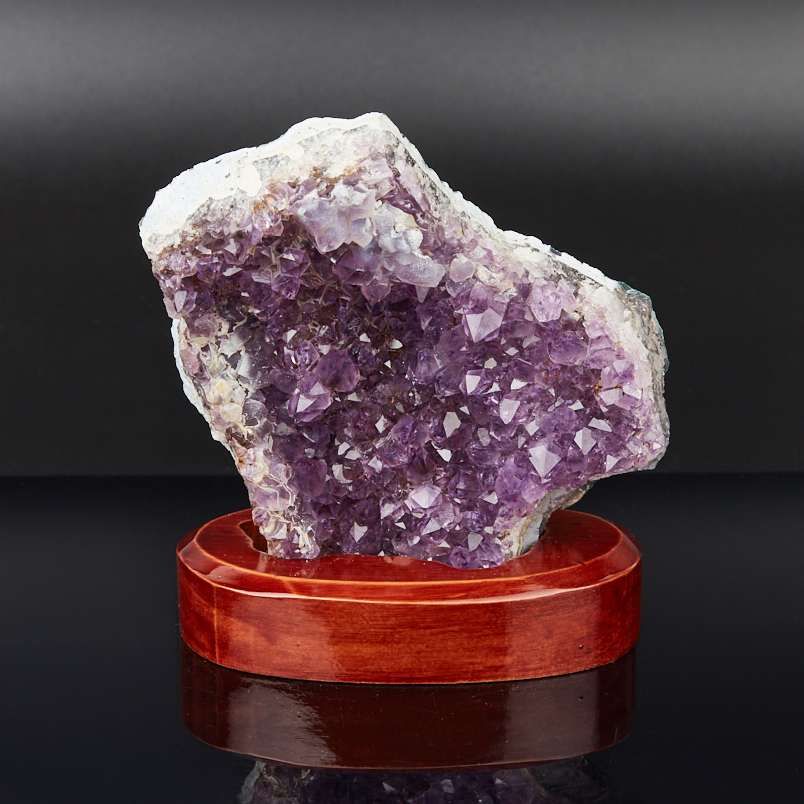 Друза аметист Бразилия 9-12 см (1 шт) (на подставке)