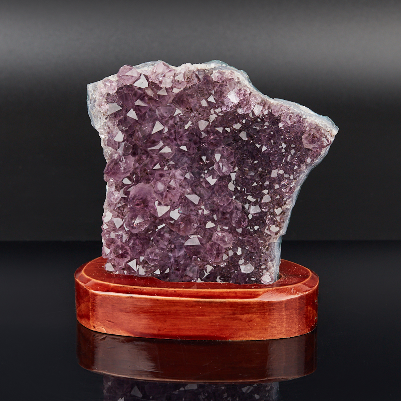 Друза аметист Бразилия 9-12 см (1 шт) (на подставке)