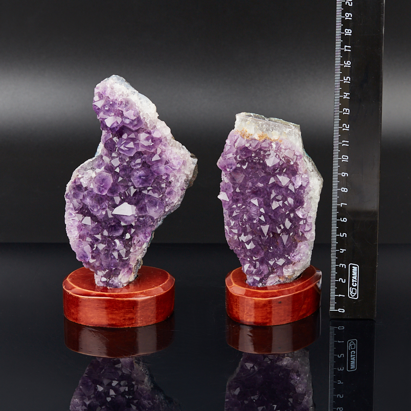 Друза аметист Бразилия 12-16&nbsp;см (1&nbsp;шт) (на подставке)
