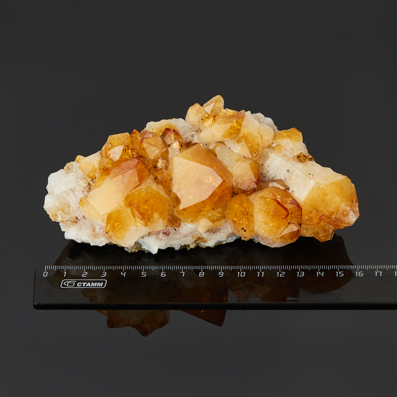 Друза цитрин Бразилия 12-16&nbsp;см (1&nbsp;шт)