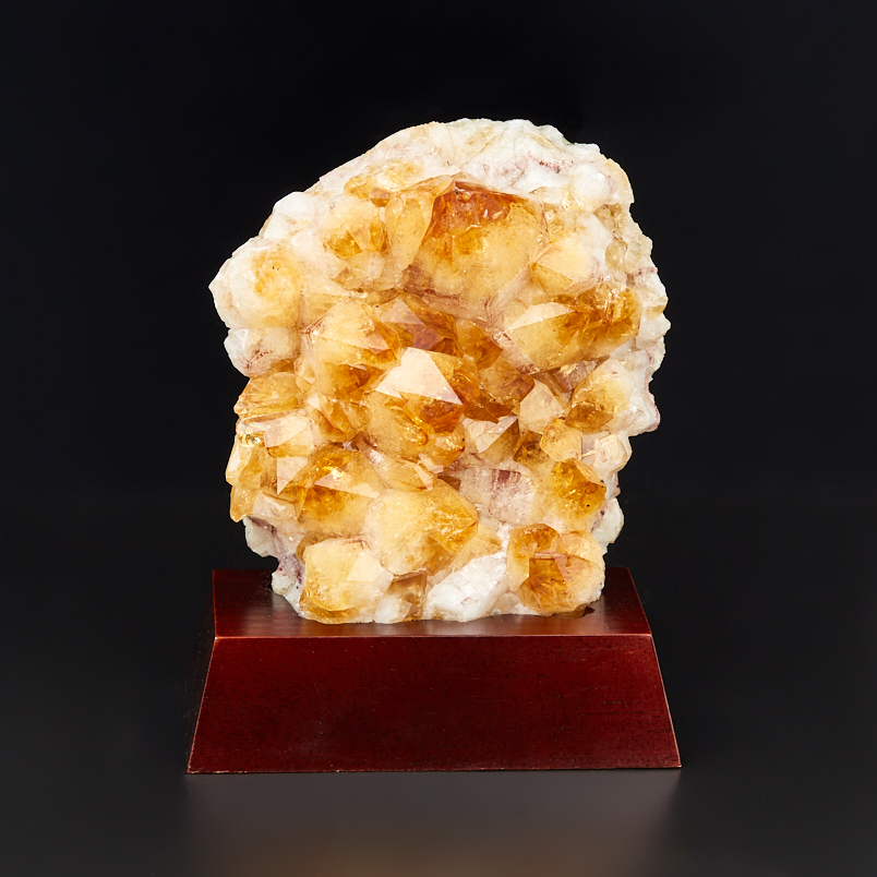 Друза цитрин Бразилия 16-20&nbsp;см (на подставке)