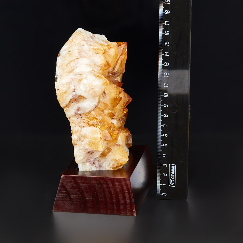 Друза цитрин Бразилия 16-20&nbsp;см (на подставке)