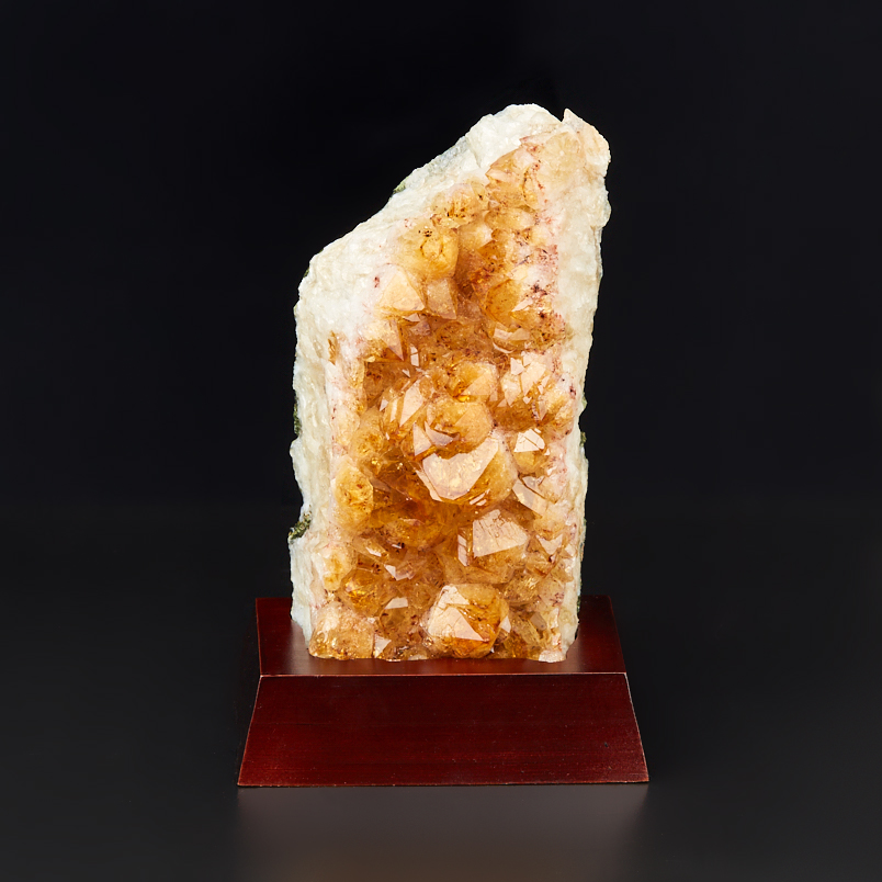 Друза цитрин Бразилия 16-20&nbsp;см (на подставке)