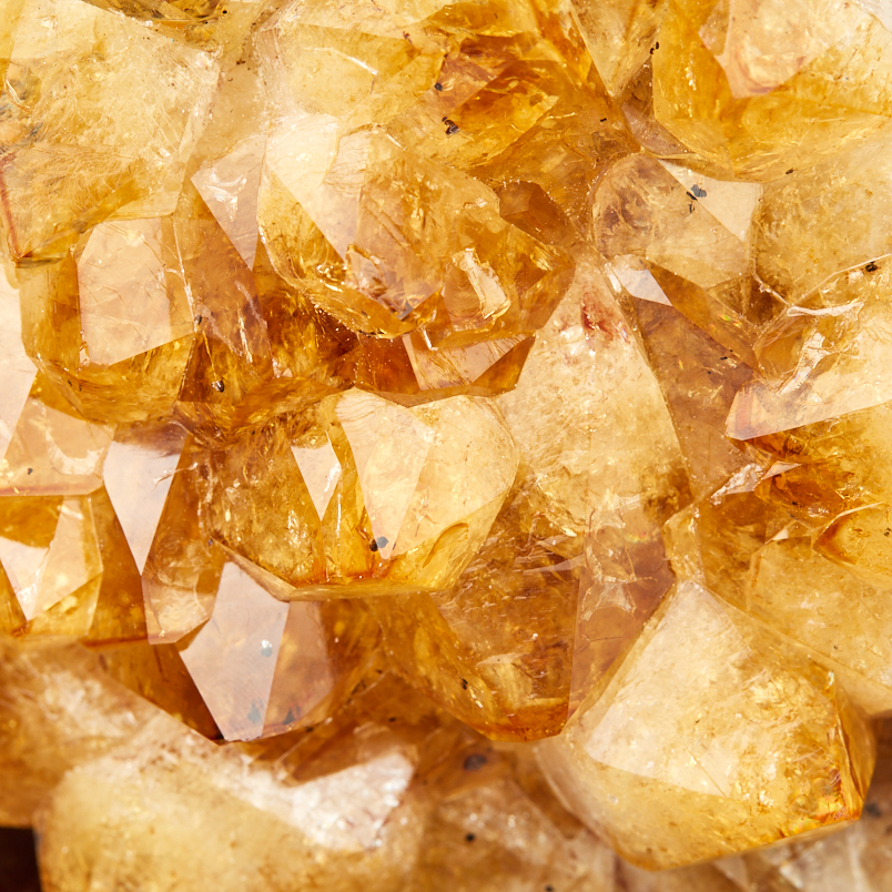 Друза цитрин Бразилия 12-16&nbsp;см (на подставке)