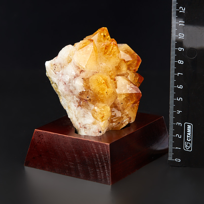 Друза цитрин Бразилия 9-12&nbsp;см (на подставке)