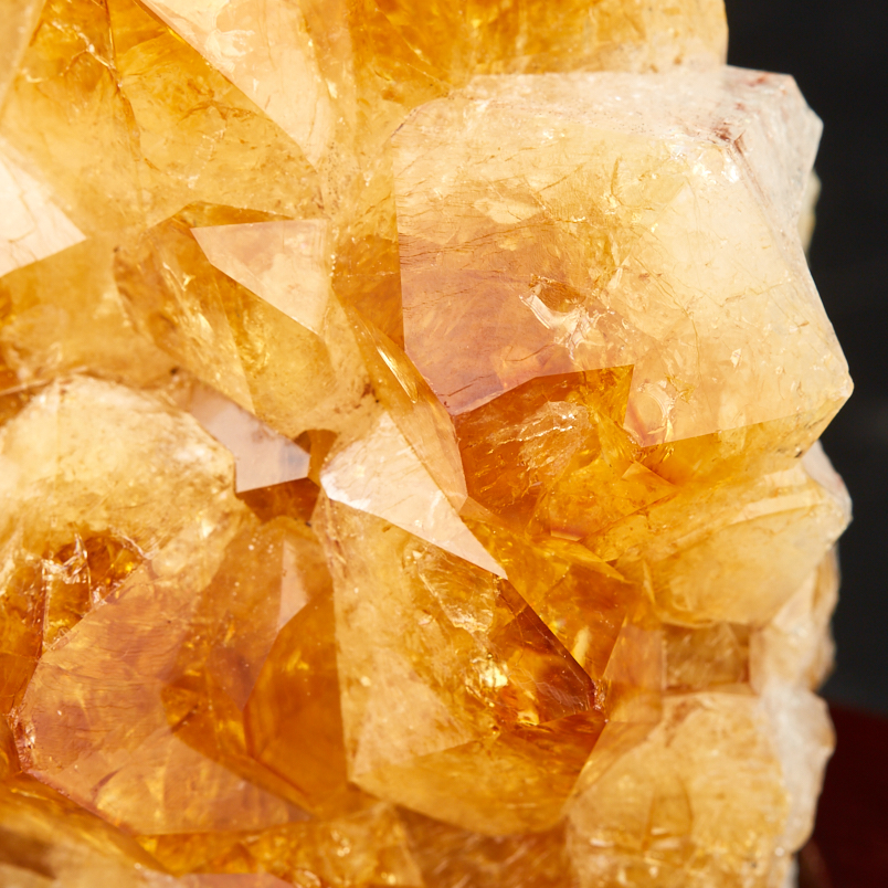 Друза цитрин Бразилия 9-12&nbsp;см (на подставке)