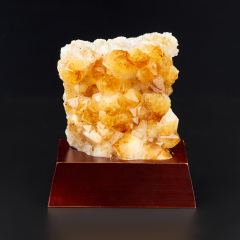 Друза цитрин Бразилия 9-12 см (на подставке)