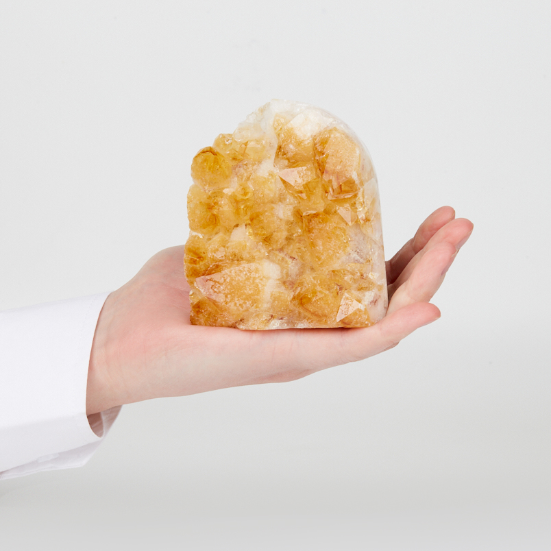 Жеода цитрин Бразилия 9-12&nbsp;см (1&nbsp;шт)