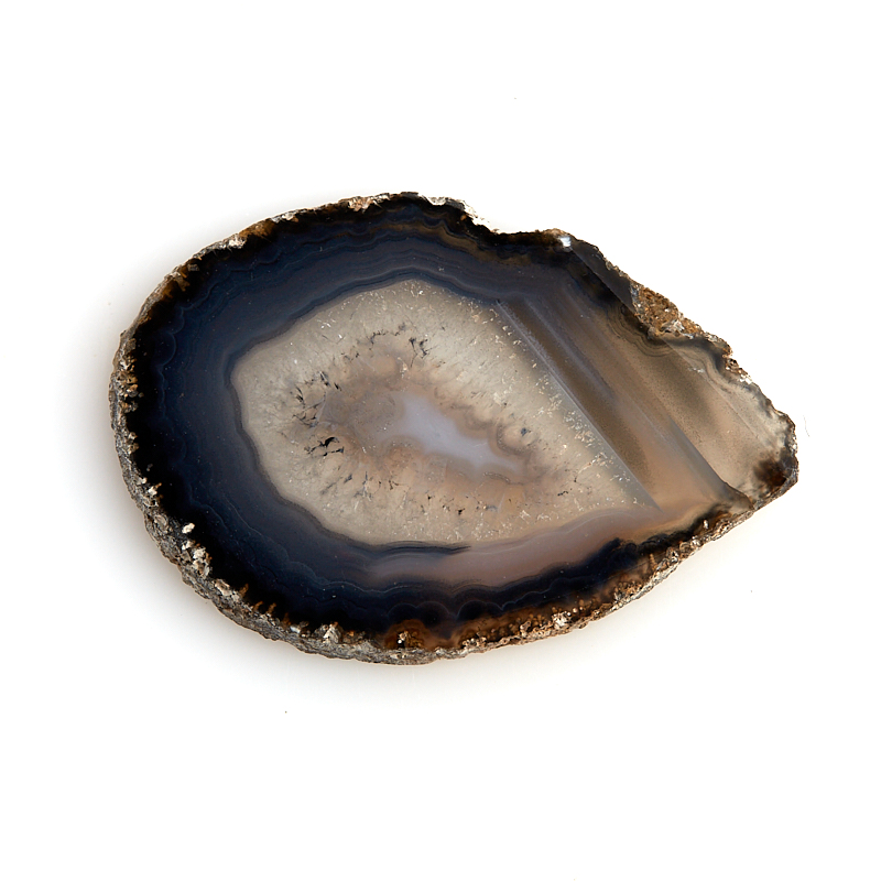 Срез агат серый Бразилия 7-9&nbsp;см (1&nbsp;шт)