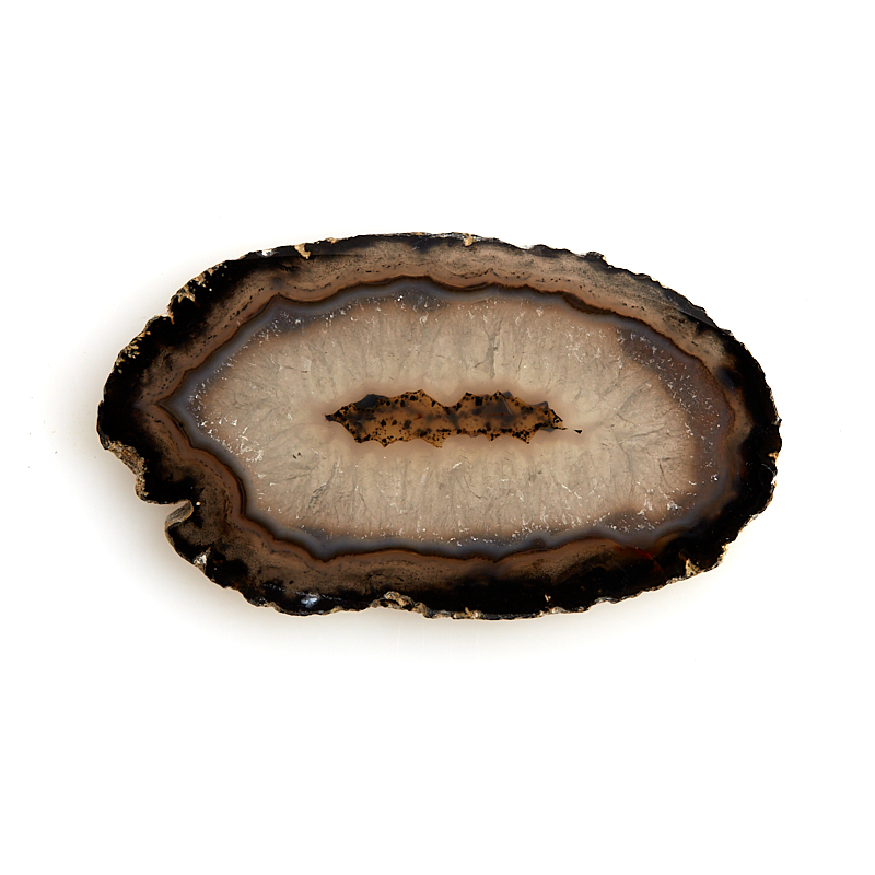 Срез агат серый Бразилия 7-9&nbsp;см (1&nbsp;шт)