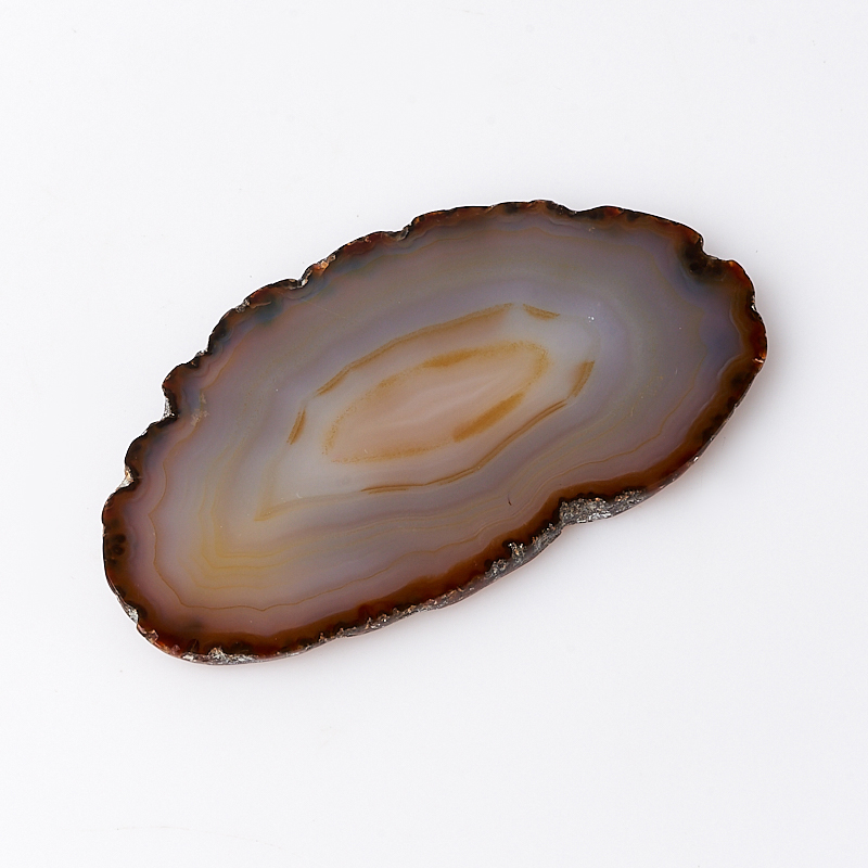 Срез агат серый Бразилия 5-7&nbsp;см (1&nbsp;шт)