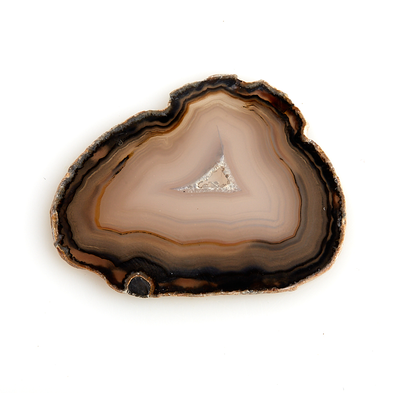 Срез агат серый Бразилия 5-7&nbsp;см (1&nbsp;шт)