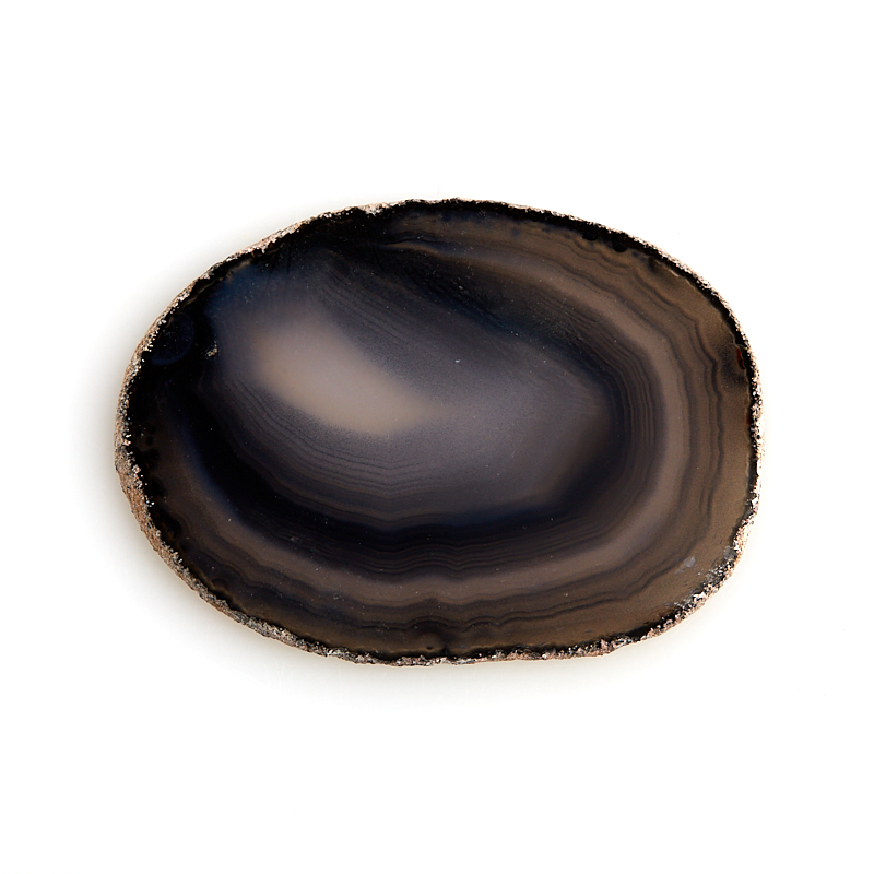 Срез агат серый Бразилия 5-7&nbsp;см (1&nbsp;шт)