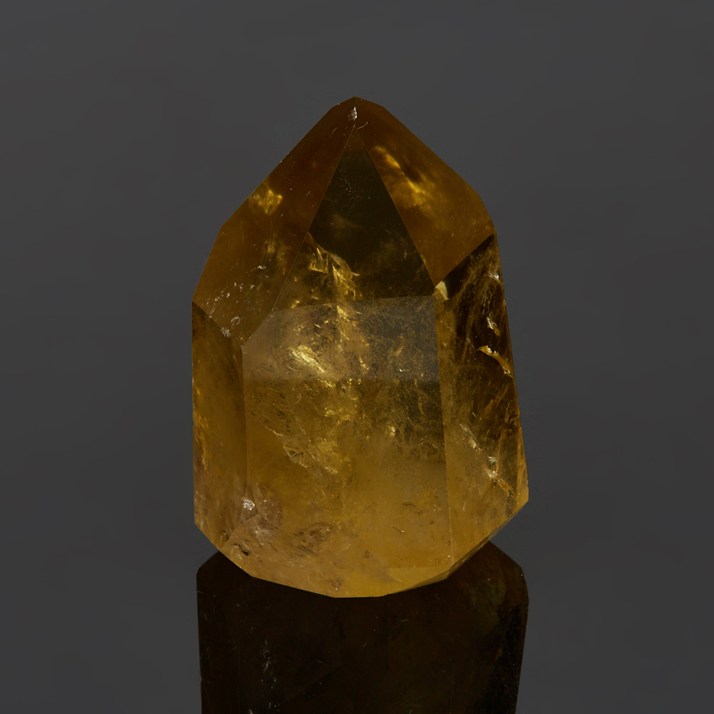 Кристалл цитрин Бразилия 5-7&nbsp;см (ограненный) (1&nbsp;шт)