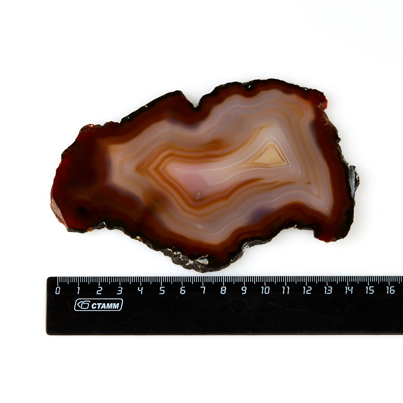 Срез агат коричневый Бразилия 12-16&nbsp;см
