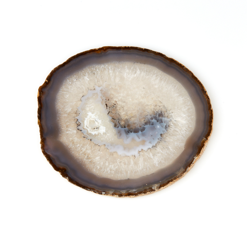 Срез агат серый Бразилия 12-16&nbsp;см