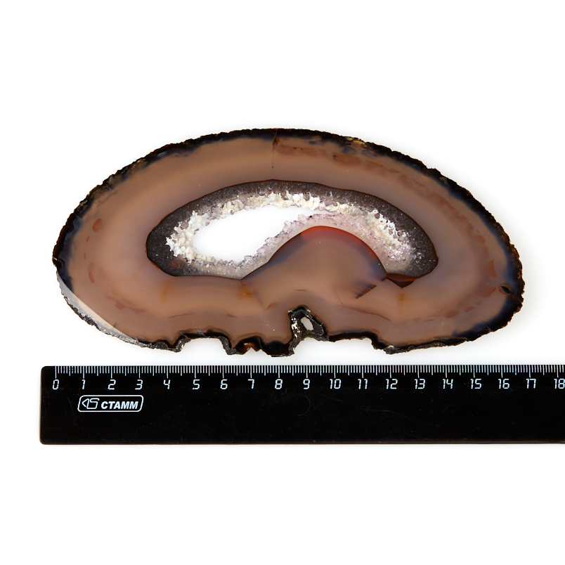 Срез агат серый Бразилия 16-20&nbsp;см