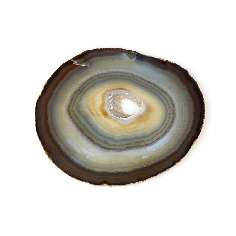 Срез агат серый Бразилия 12-16&nbsp;см