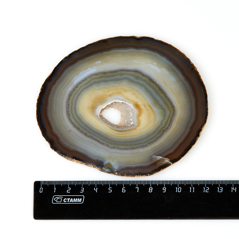 Срез агат серый Бразилия 12-16&nbsp;см