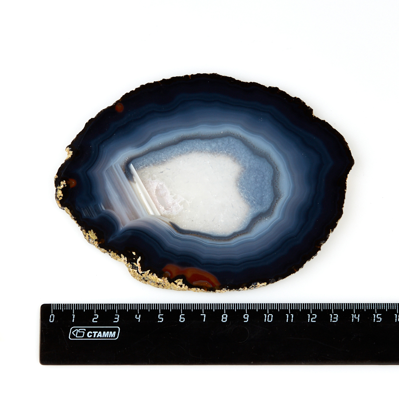 Срез агат серый Бразилия 12-16&nbsp;см