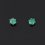 Серьги изумруд Колумбия (серебро 925 пр. родир. бел.) пуссеты огранка