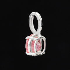 Кулон турмалин розовый (рубеллит) Бразилия (серебро 925 пр. родир. бел.) огранка