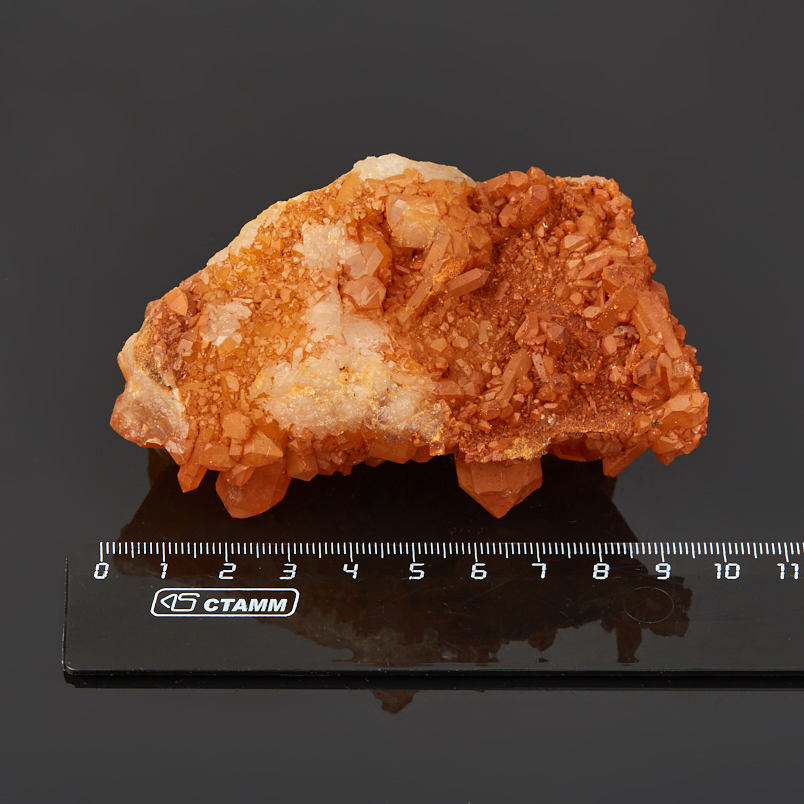 Друза кварц с гематитом Бразилия 9-12&nbsp;см