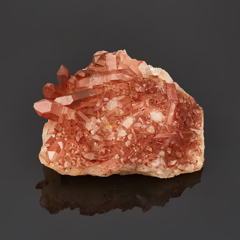 Друза кварц с гематитом Бразилия 9-12&nbsp;см