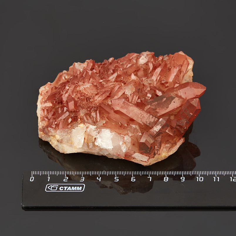 Друза кварц с гематитом Бразилия 9-12&nbsp;см