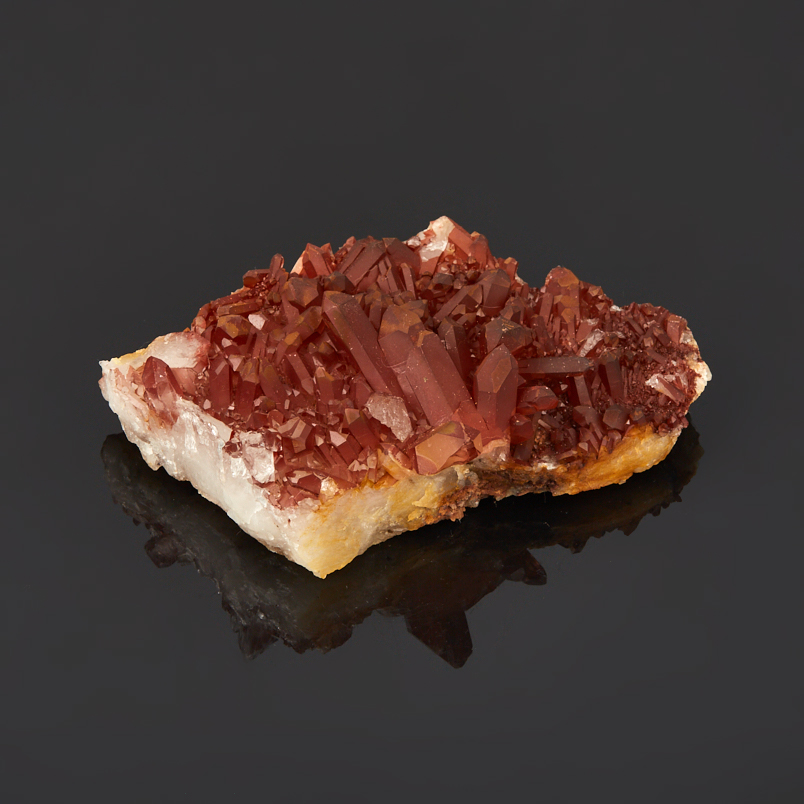 Друза кварц с гематитом Бразилия 7-9&nbsp;см