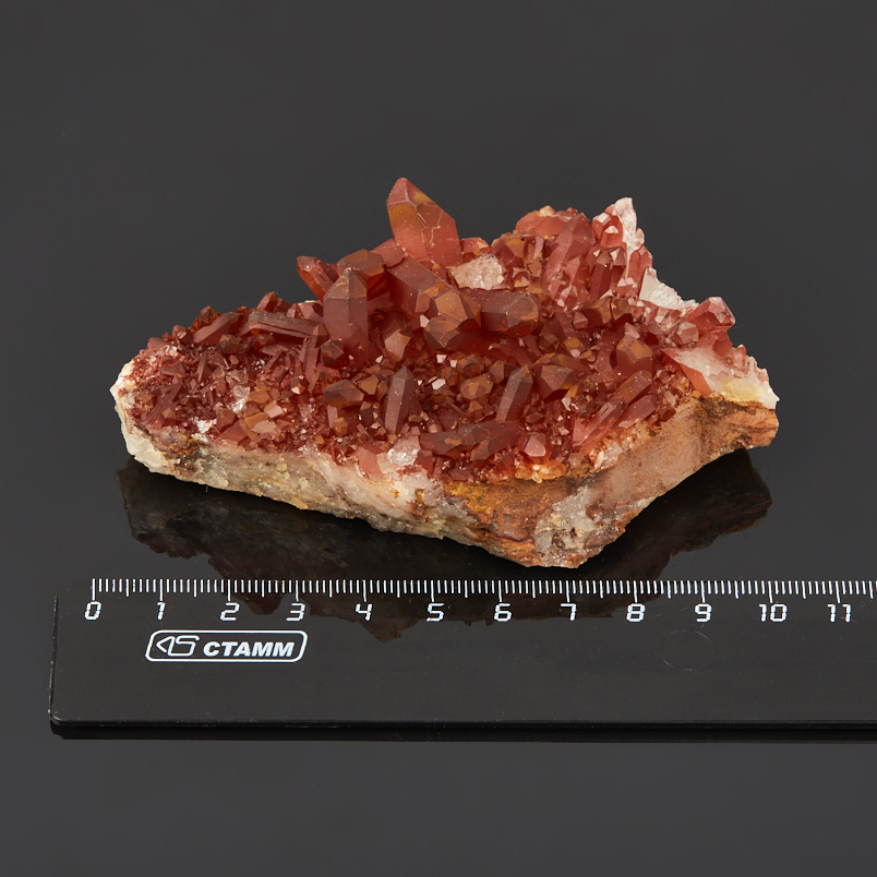 Друза кварц с гематитом Бразилия 7-9&nbsp;см