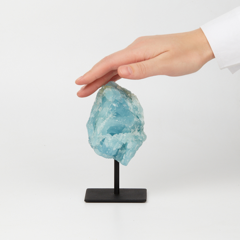 Образец аквамарин Бразилия 12-16&nbsp;см (на подставке)