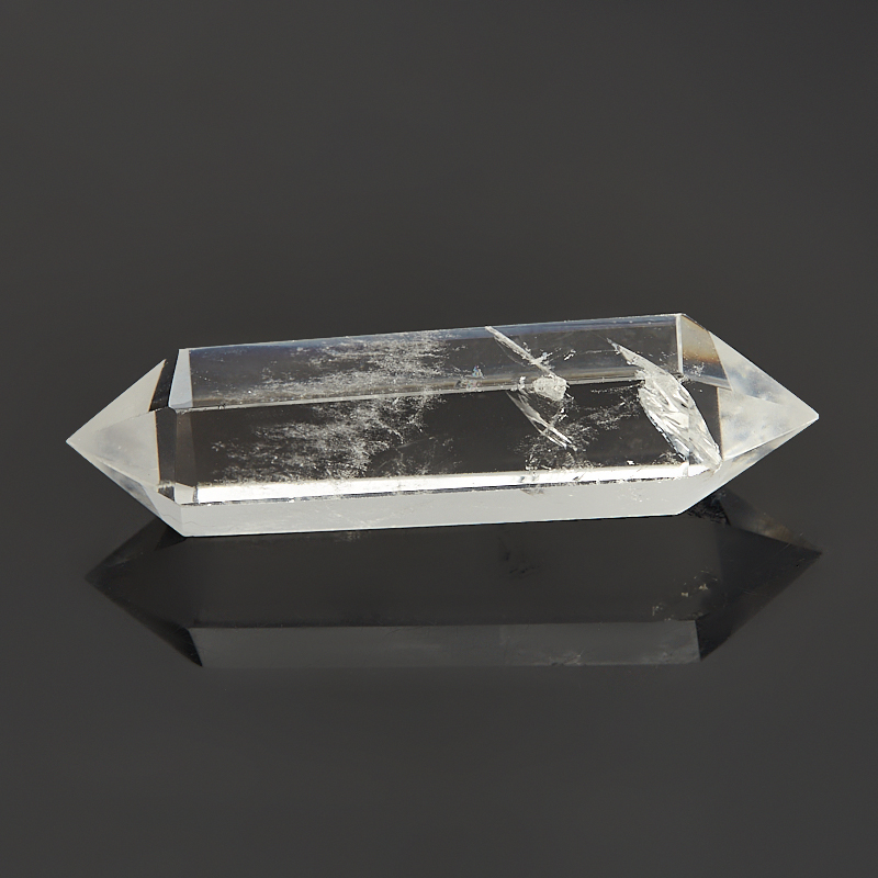 Кристалл горный хрусталь Бразилия 7-9&nbsp;см (двухголовик) (ограненный) (1&nbsp;шт)