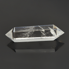 Кристалл горный хрусталь Бразилия 12-16 см (двухголовик) (ограненный) (1 шт)