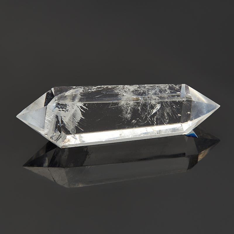 Кристалл горный хрусталь Бразилия 12-16&nbsp;см (двухголовик) (ограненный) (1&nbsp;шт)