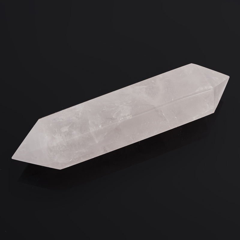 Кристалл розовый кварц Бразилия 7-9&nbsp;см (двухголовик) (ограненный) (1&nbsp;шт)